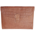 Porte-documents Mya croco camel